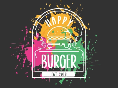 Logo de HAPPY BURGER