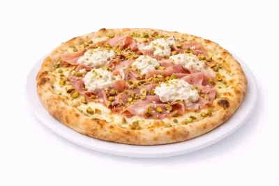 PIZZA PISTACCHIO MORTADELLA E STRACCIATELLA