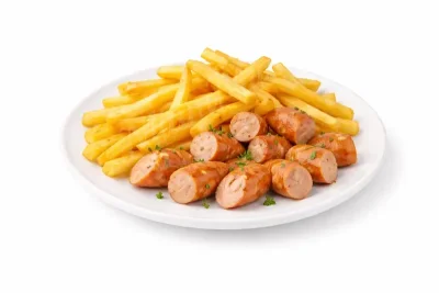 PORTION DE FRITES ET WÜRSTEL