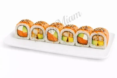 ROLL MI-CUIT SAUMON ET TEMPURA