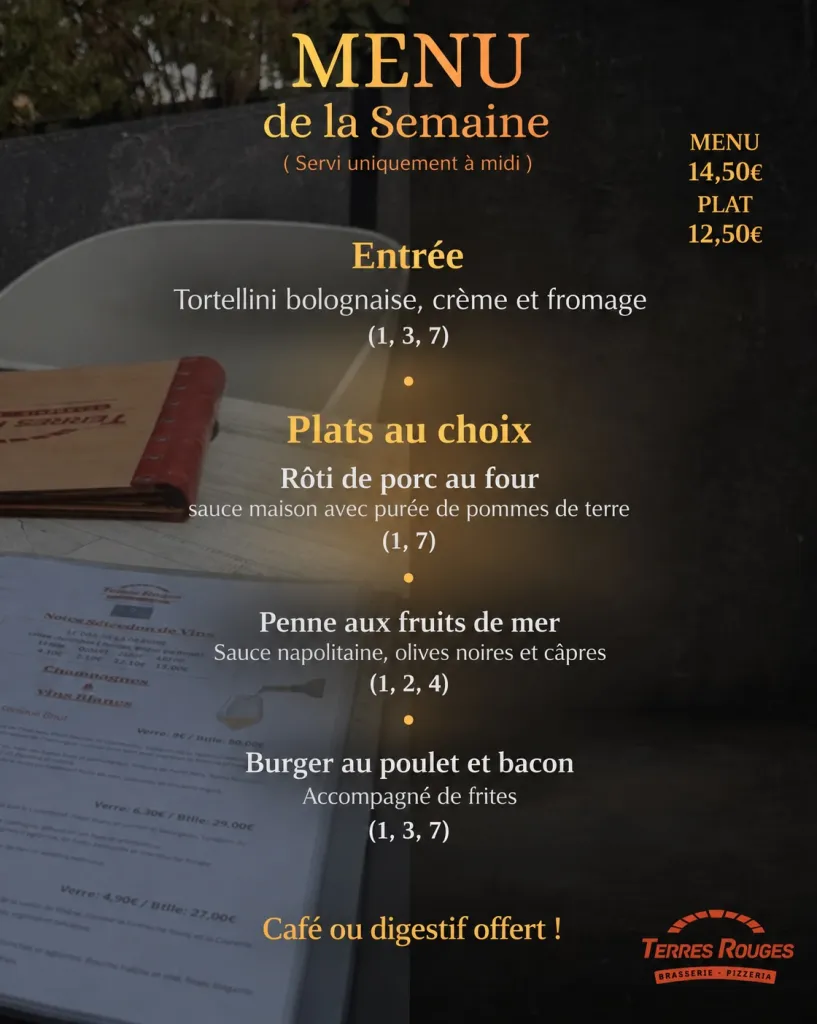 MENU DE LA SEMAINE